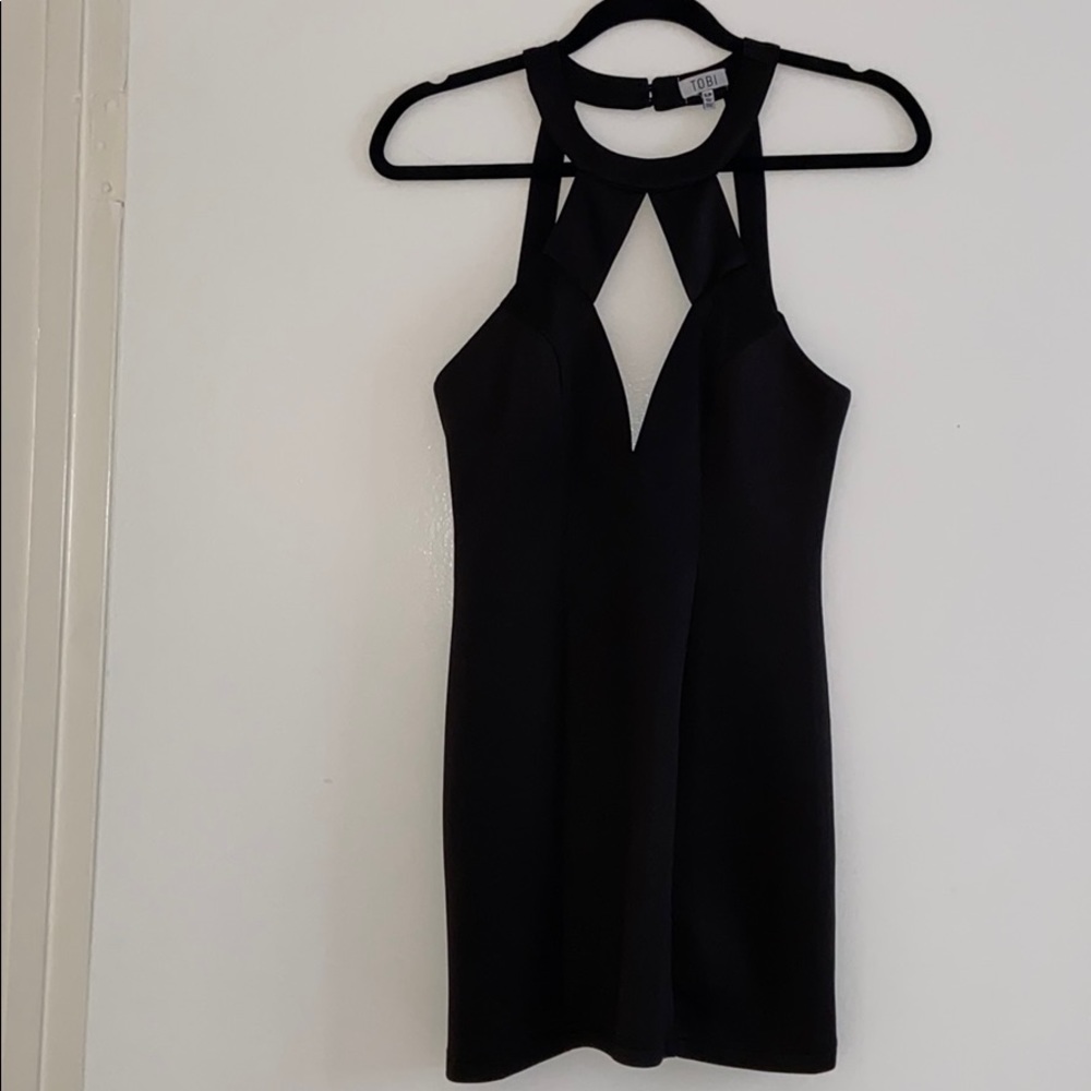 TOBI Black Mini Cut Out Dress